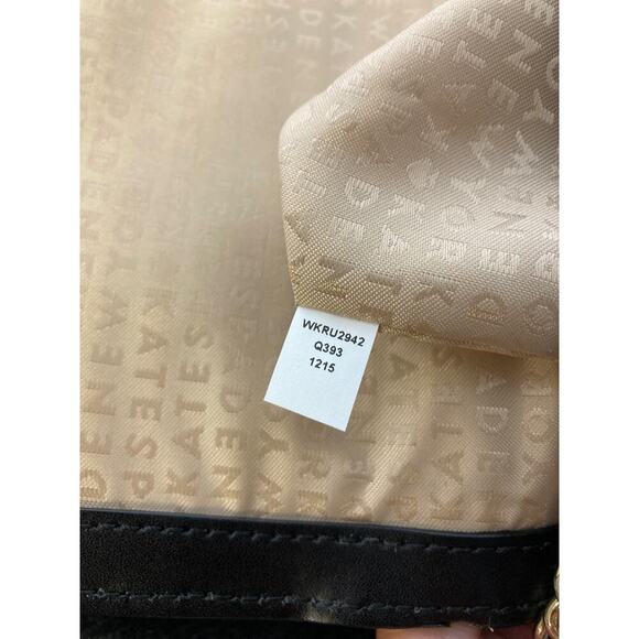 KATE SPADE, BLACK SMOOTH LEATHER SLIM CROSSBODY BAG - Picture 10 of 12